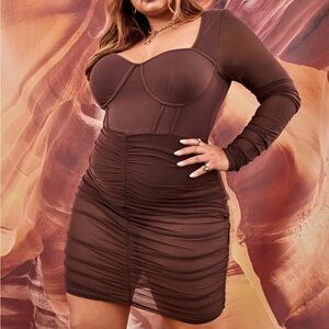 Brown Cocktail Dress